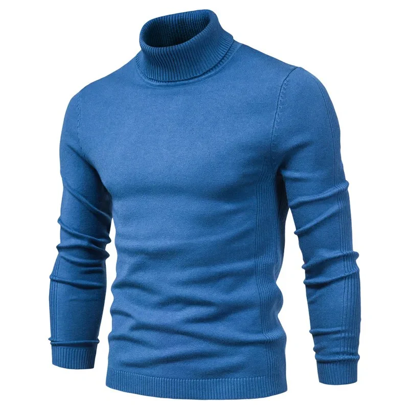 Miesten Slim Turtleneck Villajäljitelmäpaita - Image 2