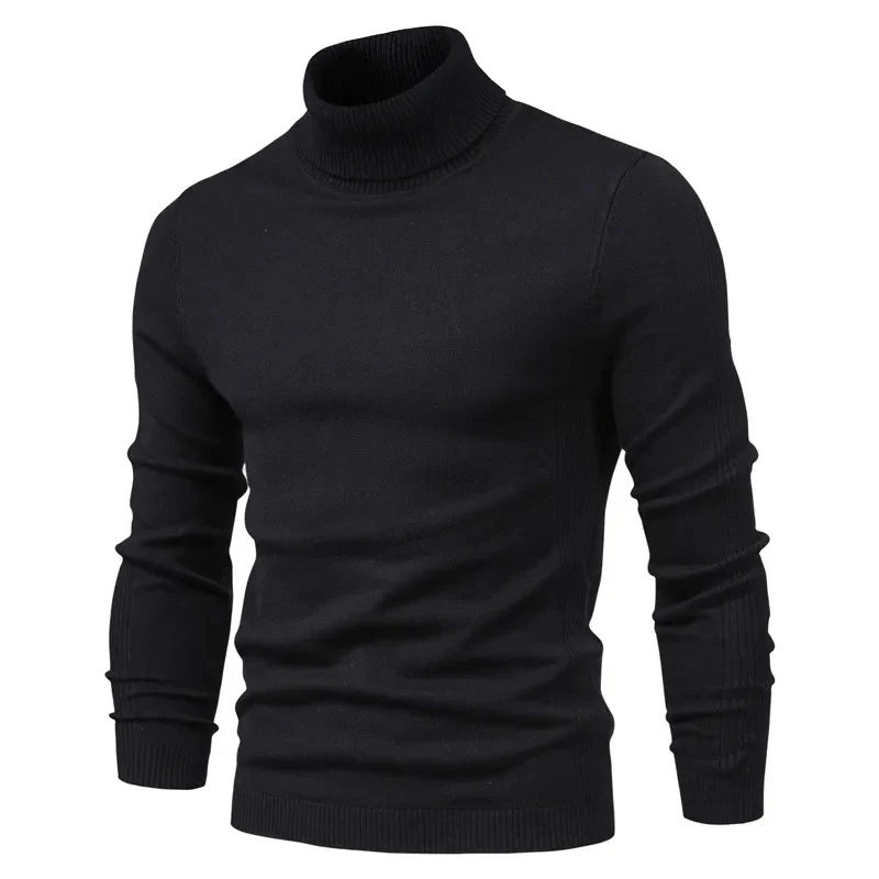 Miesten Slim Turtleneck Villajäljitelmäpaita - Image 3