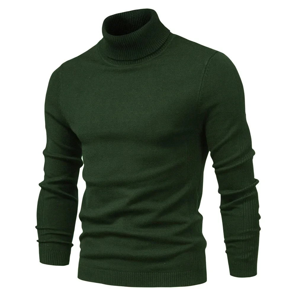 Miesten Slim Turtleneck Villajäljitelmäpaita - Image 4