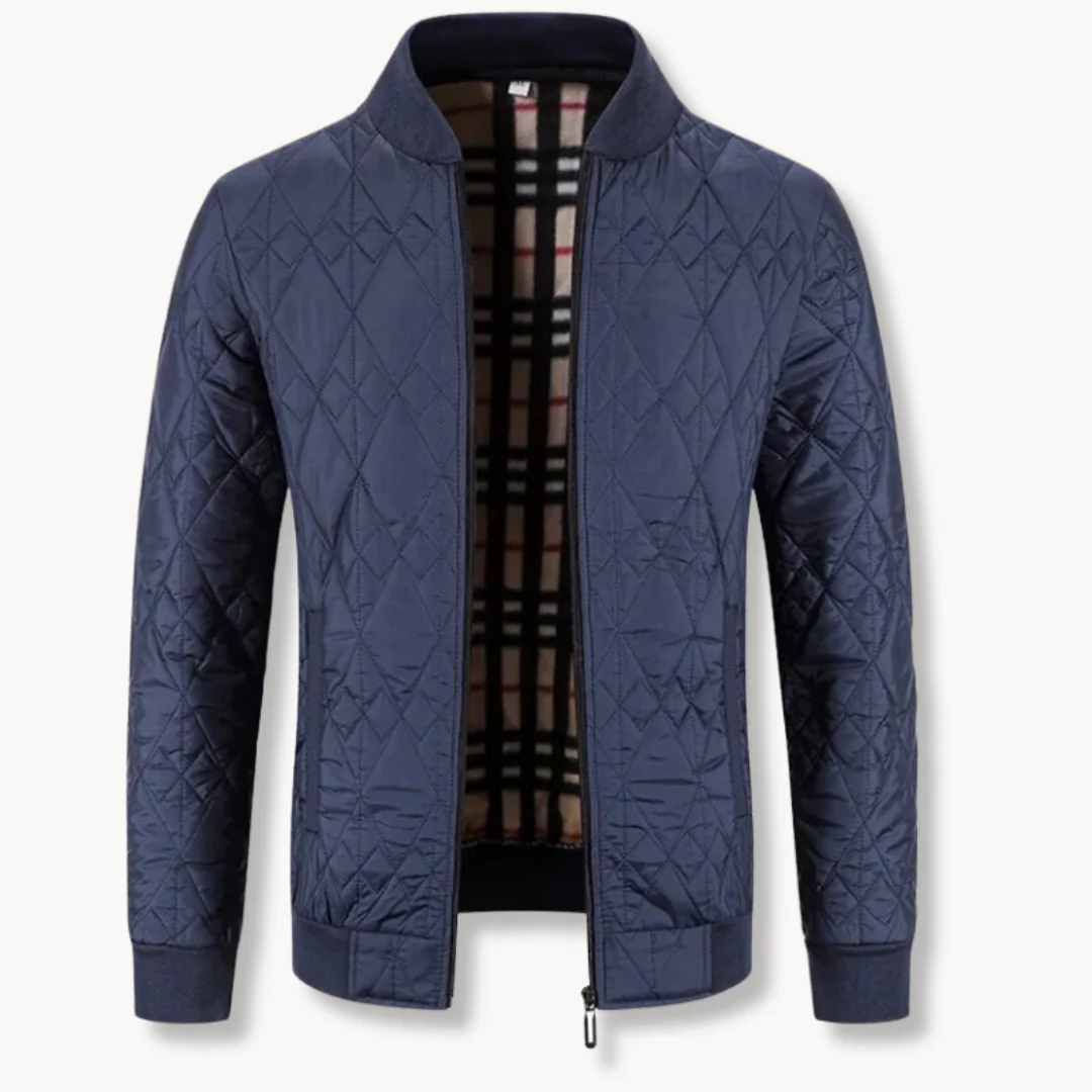 Miesten Takki Timanttitikattu Fleece-vuorilla - Image 2