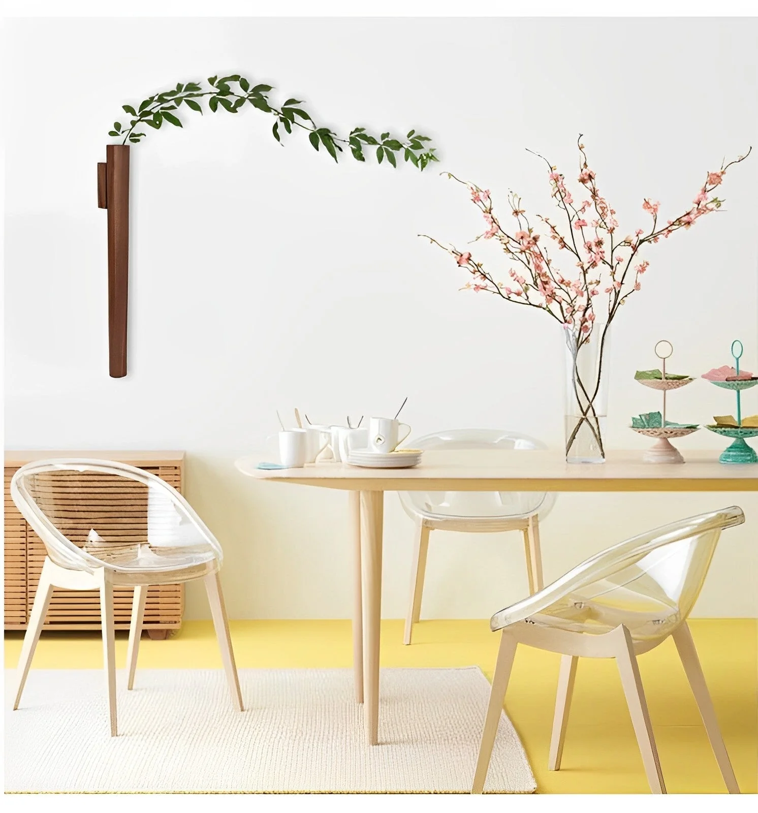 Minimalistinen Seinäkukka Maljakko Setti - Image 4