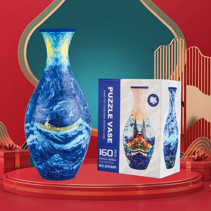 Moderni 3D Palapelin Maljakko DIY -kodinsisustus - Image 10