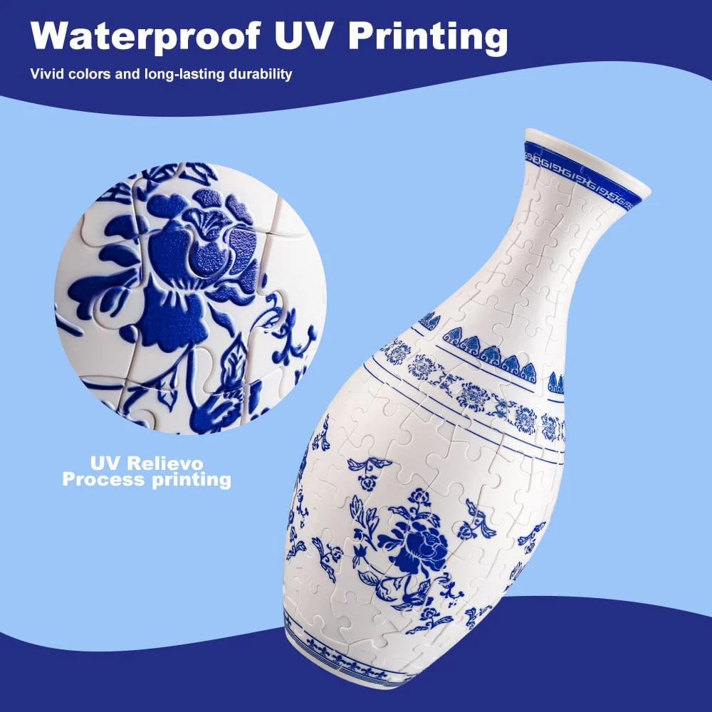 Moderni 3D Palapelin Maljakko DIY -kodinsisustus - Image 9