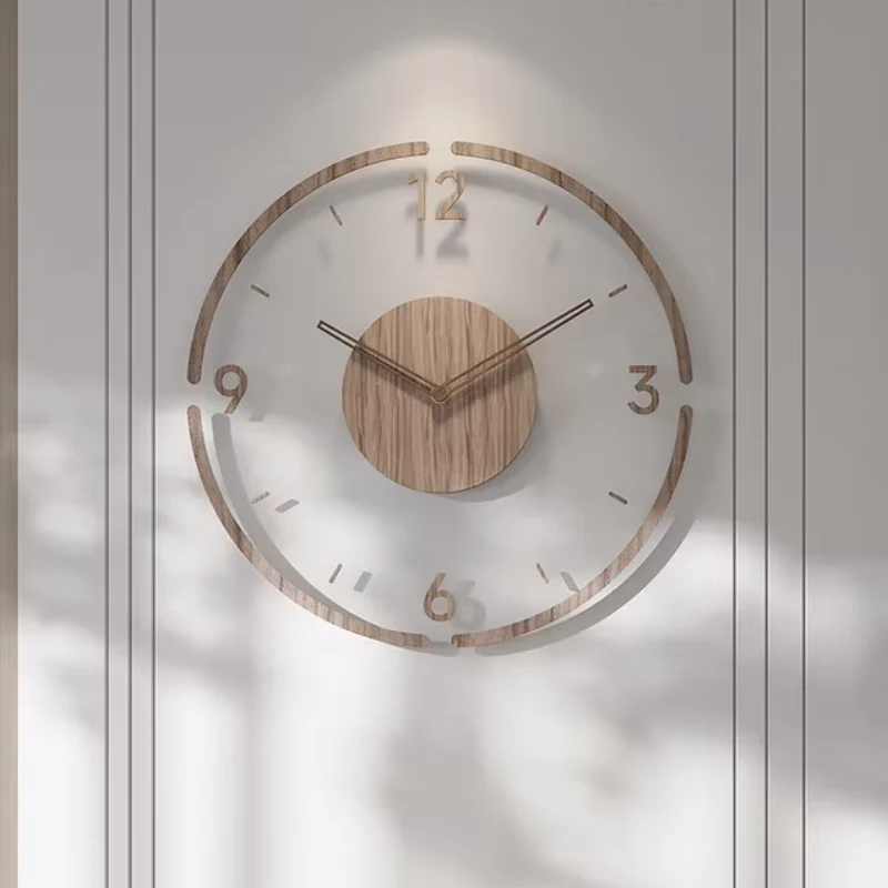 Moderni Puinen Seinäkello Minimalistisella Muotoilulla - Image 3