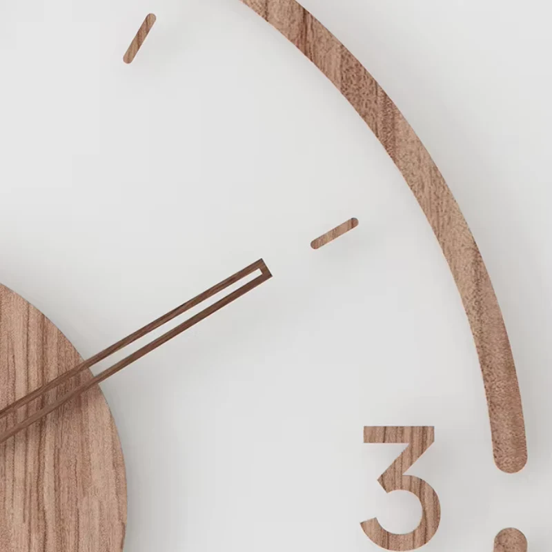 Moderni Puinen Seinäkello Minimalistisella Muotoilulla - Image 4