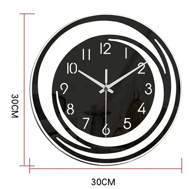 Moderni Seinäkello Musta Minimalistinen Geometrinen Akryyli - Image 8