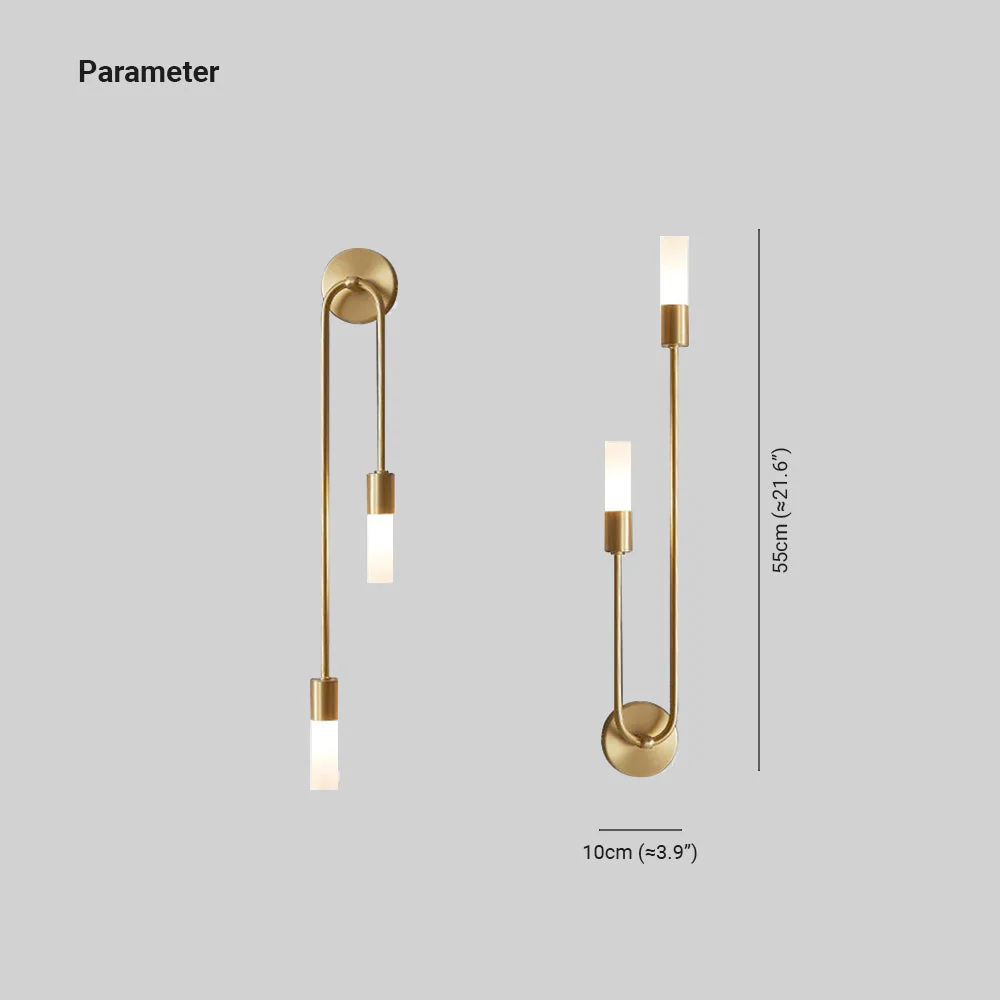 Moderni Seinävalaisin Minimalistinen LED Kulta 2-Valopistoke Sisälle - Image 3