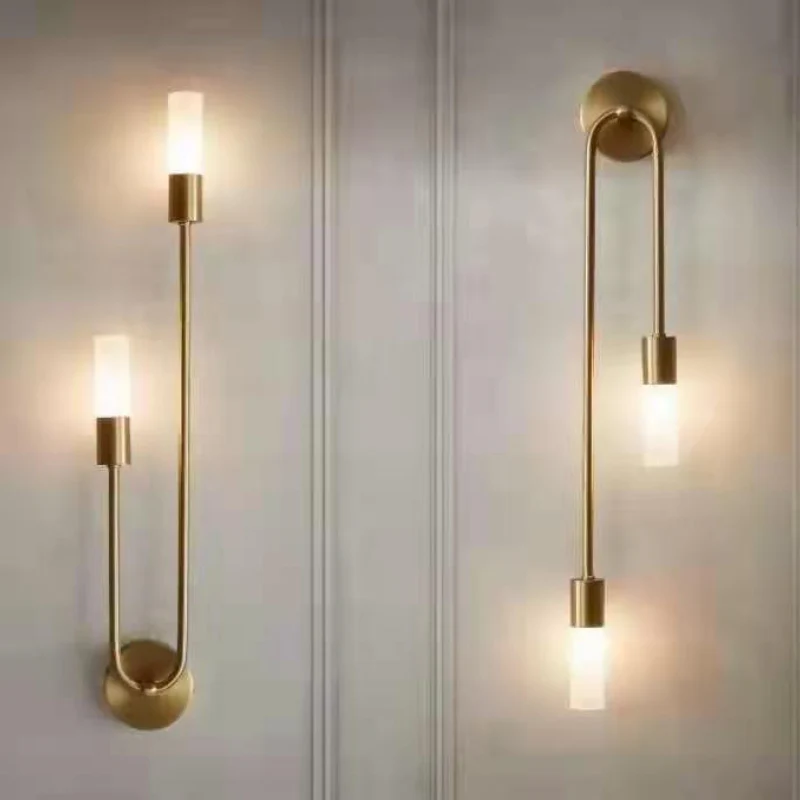 Moderni Seinävalaisin Minimalistinen LED Kulta 2-Valopistoke Sisälle - Image 4
