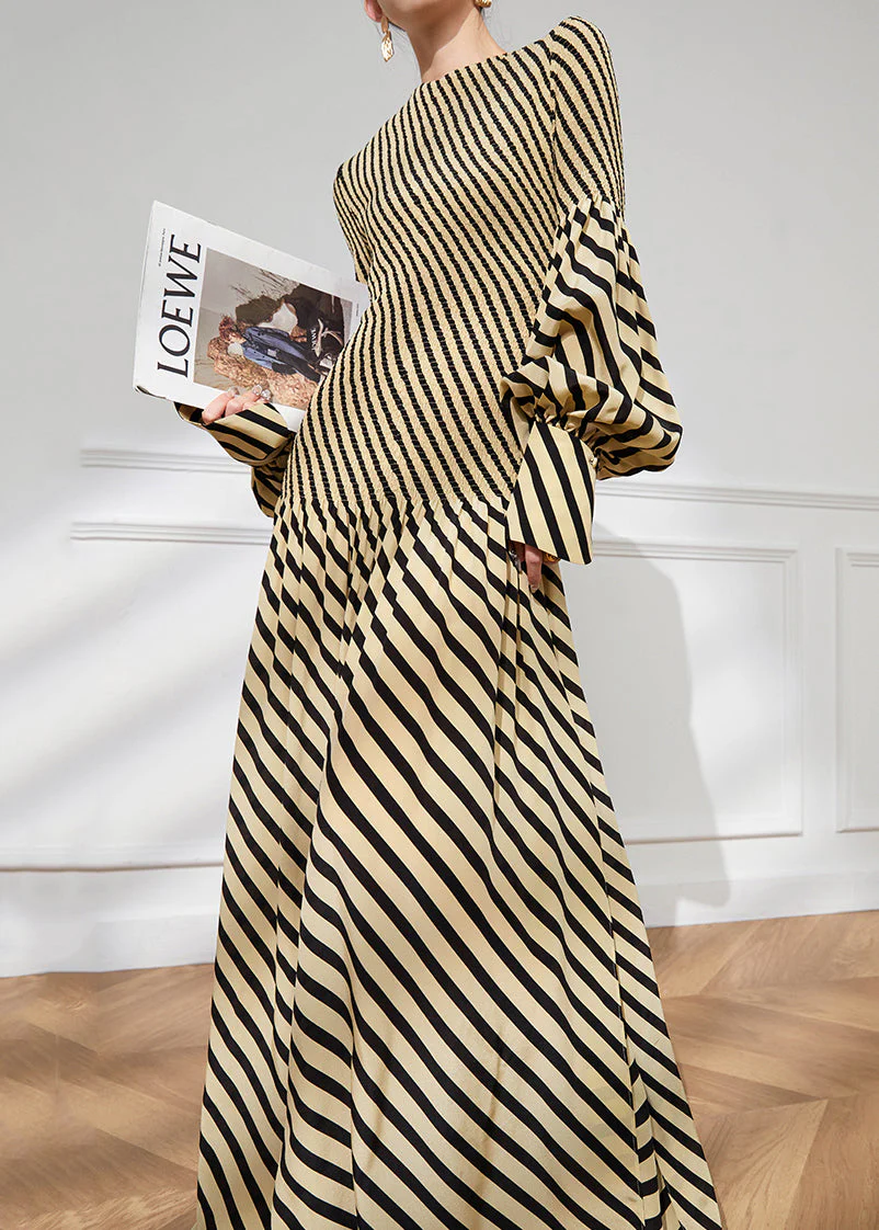 Naisille Raidallinen O-kaula Mekko - Image 3