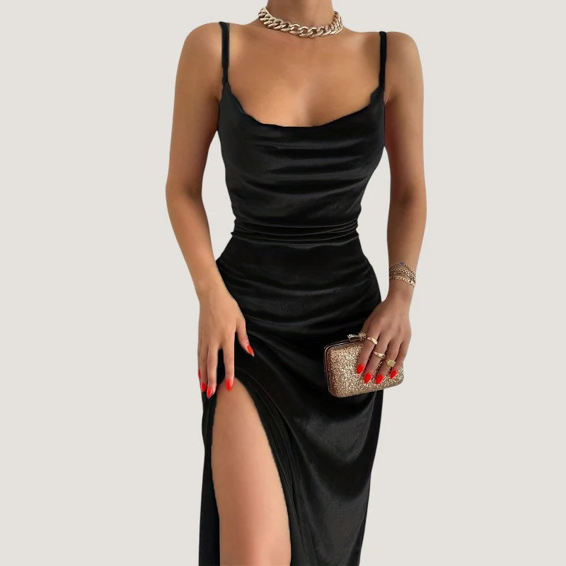 Naisten Bodycon Mekko Fente ja Fronce - Image 2