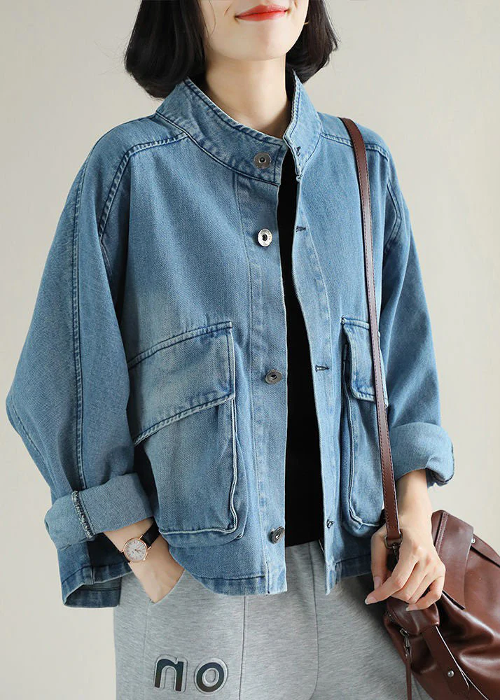 Naisten Denim Takki Isot Taskut - Image 4