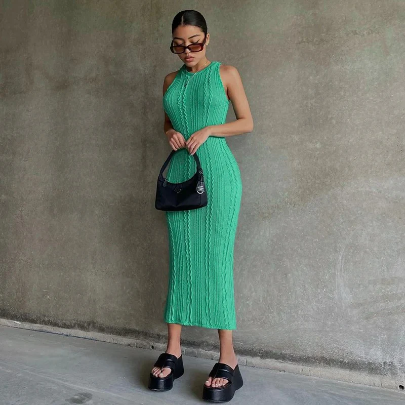 Naisten hihaton Crochet Bodycon - Image 4