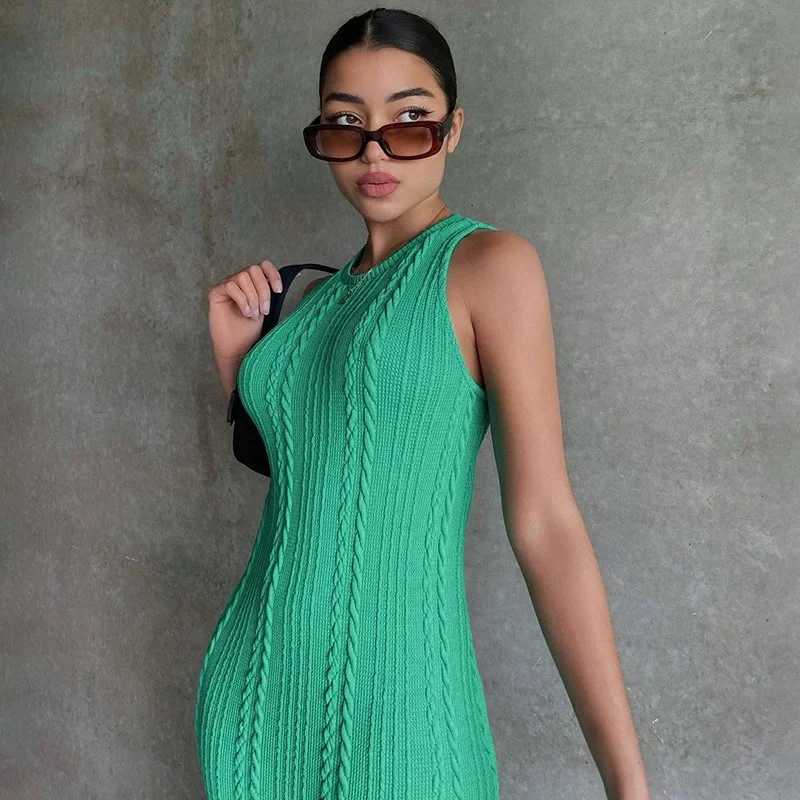 Naisten hihaton Crochet Bodycon - Image 8