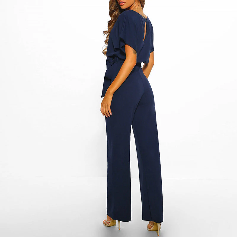 Naisten Jumpsuit Leveillä Jaloilla Pitsi-yksityiskohdilla Polyesteri - Image 3