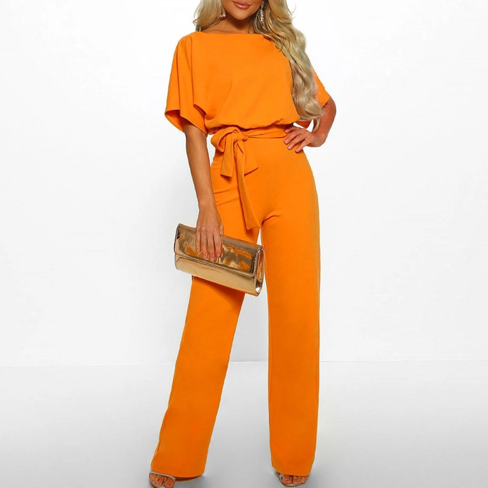 Naisten Jumpsuit Leveillä Jaloilla Pitsi-yksityiskohdilla Polyesteri - Image 9