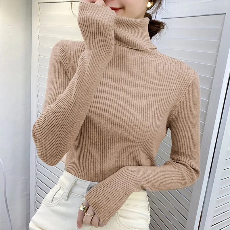 Naisten Tekokashmir Turtleneck Villajäljitelmäpaita - Image 3