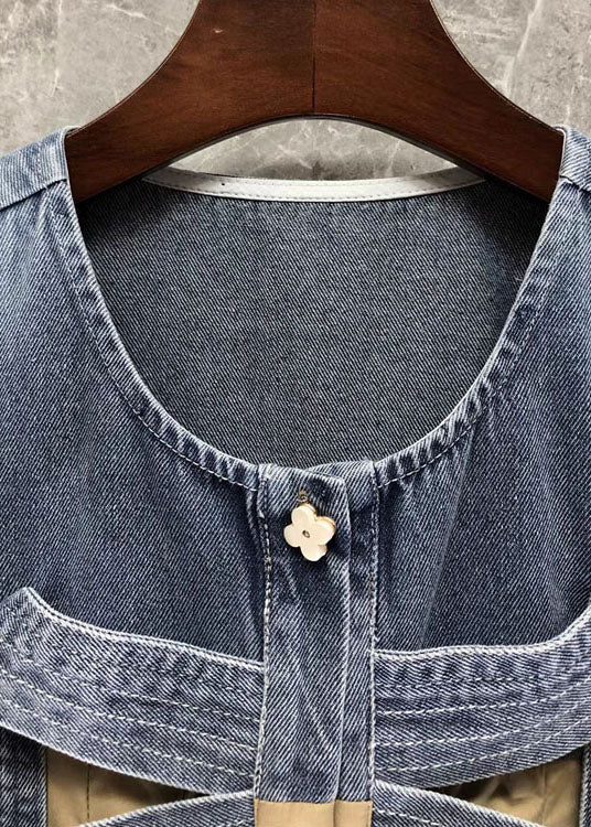 Naisten Khaki Denim Topi Rusetilla - Image 3