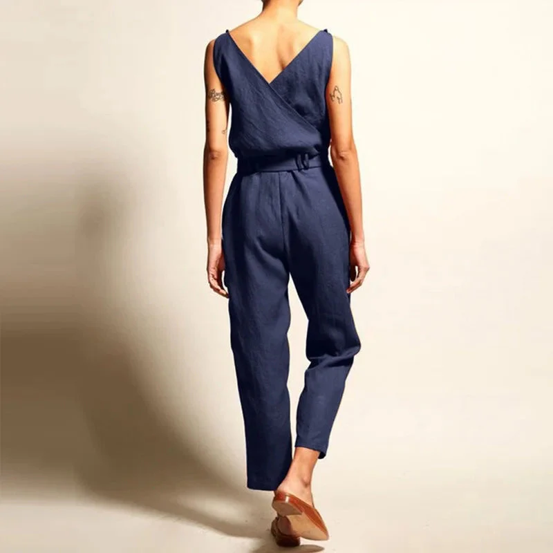 Naisten Linnen Jumpsuit Mukava ja Tyylikäs - Image 2