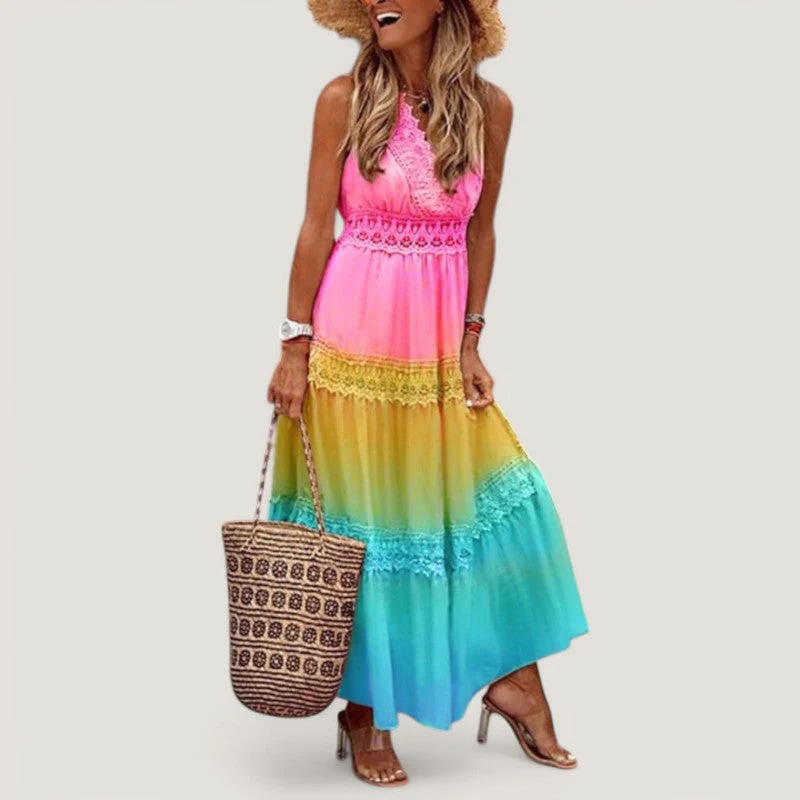 Naisten Maxi Mekko Boho Kesätyyli - Image 3
