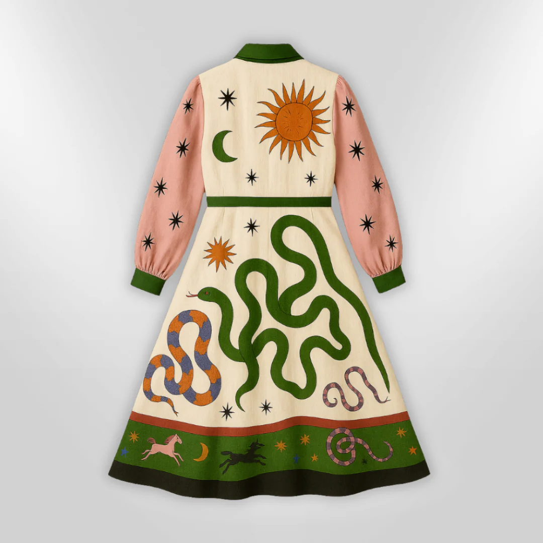 Naisten Maxi Mekko Taiteellinen Printti - Image 5