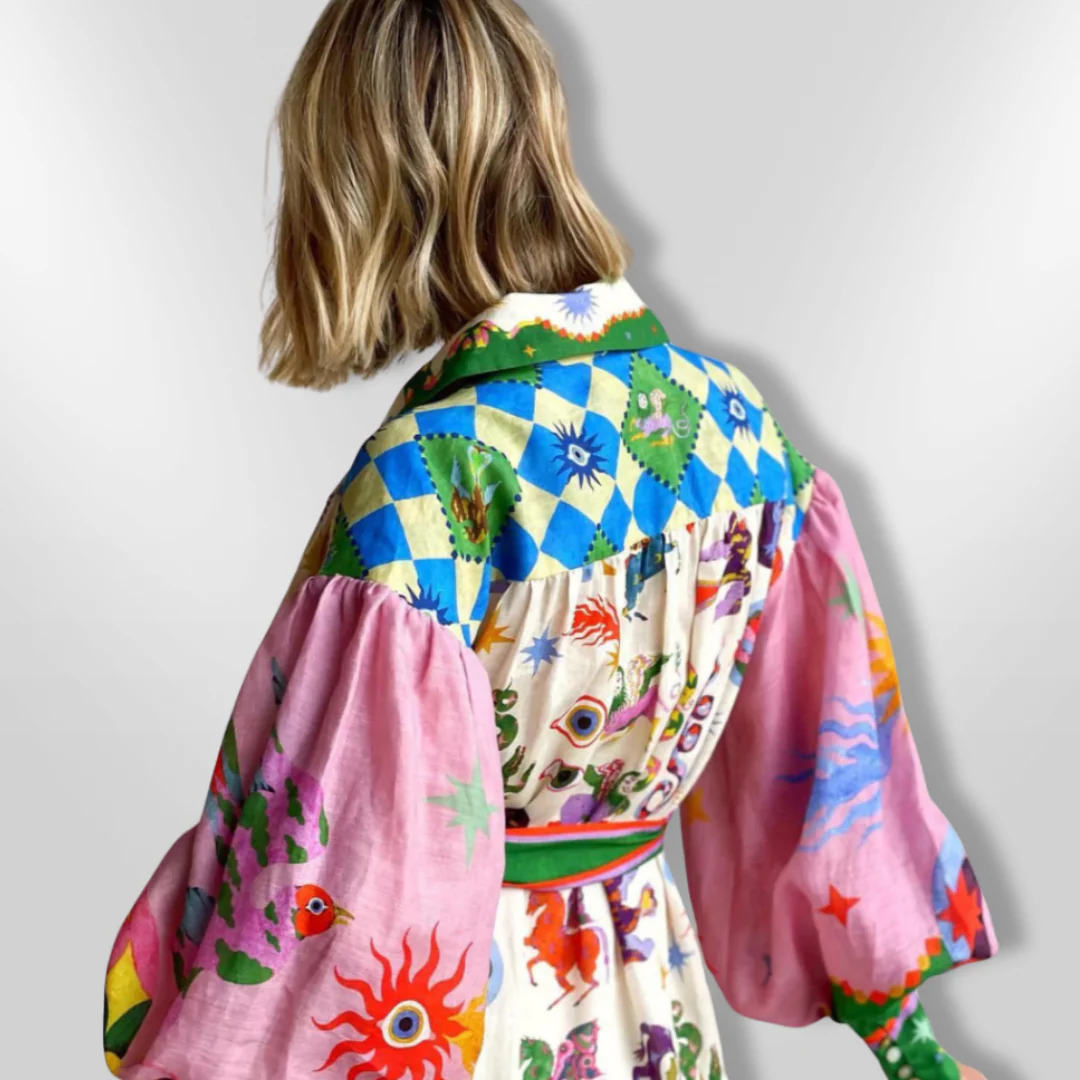 Naisten Maxi Mekko Taiteellinen Printti - Image 9