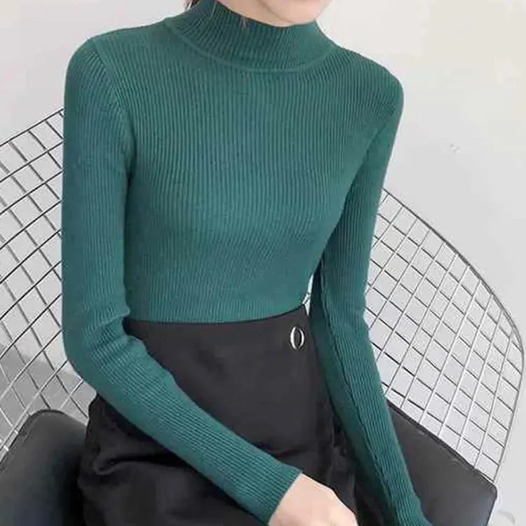 Naisten Mock Neck neulepusero - Image 5