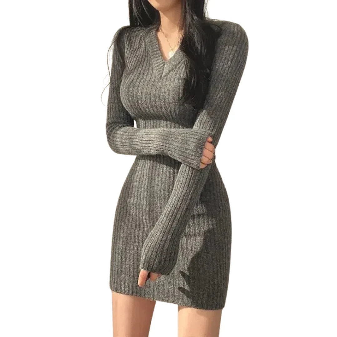 Naisten neuloa Slim Bodycon - Image 3