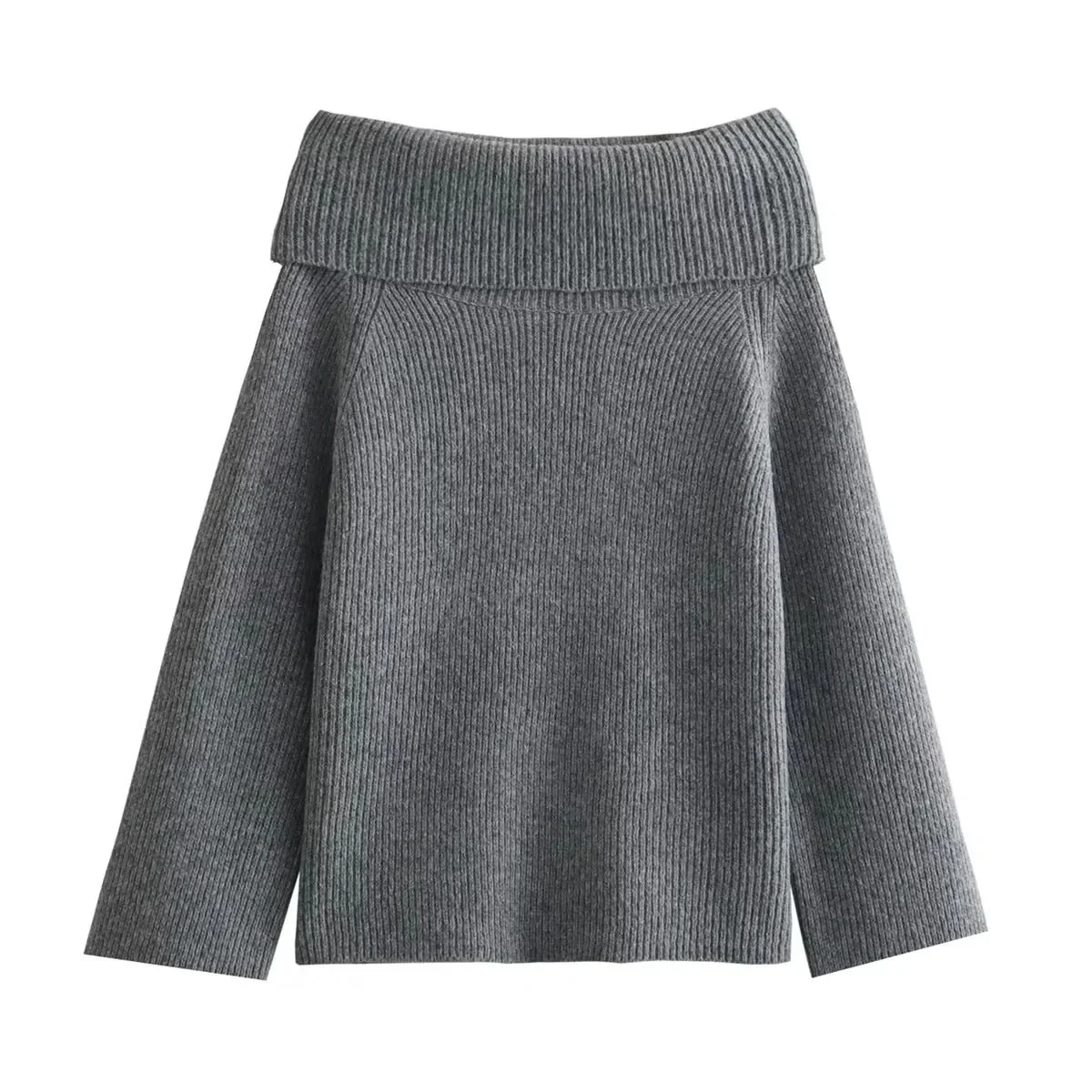 Naisten Off Shoulder neulepusero - Image 3