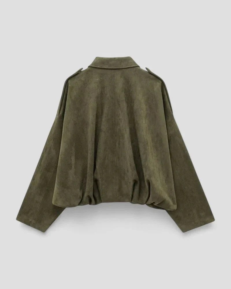 Naisten Oversized Bomber-takki Vetoketjulla - Image 3