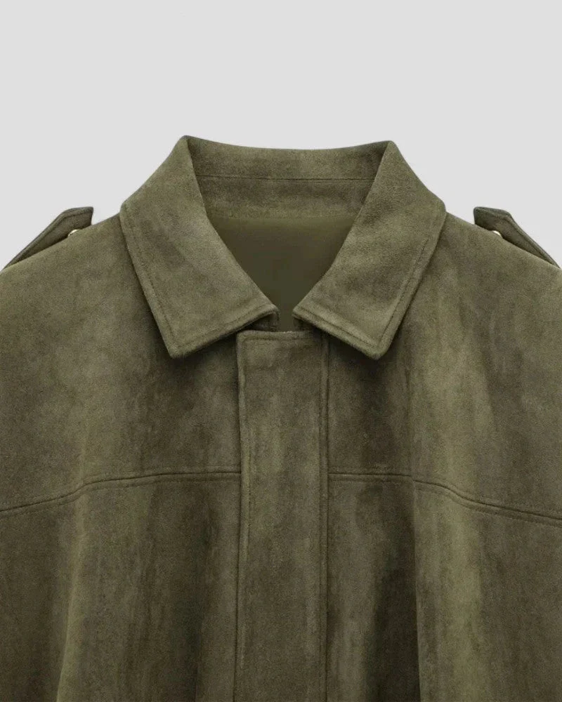 Naisten Oversized Bomber-takki Vetoketjulla - Image 4