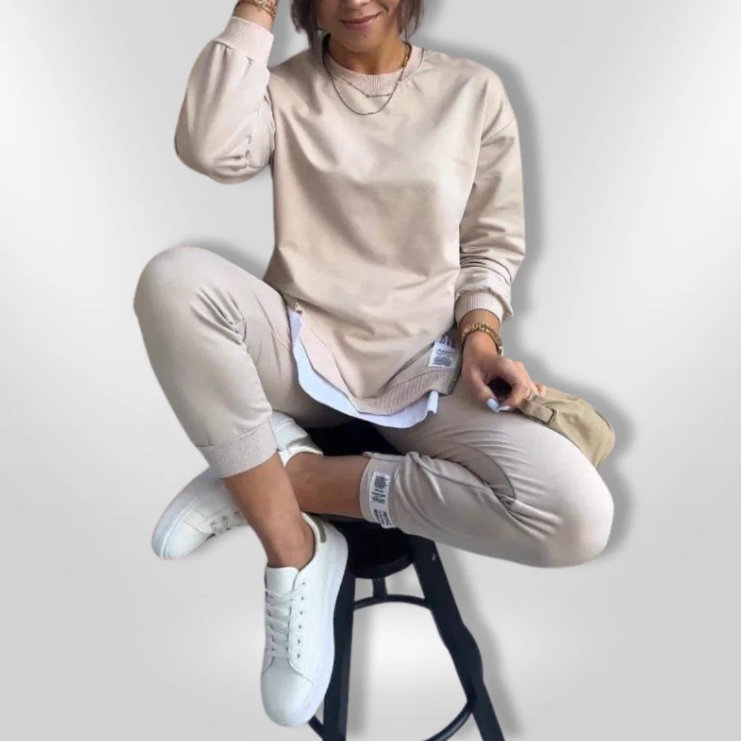 Naisten Oversized Huppari ja Joggerit Pehmeä Loungewear - Image 5