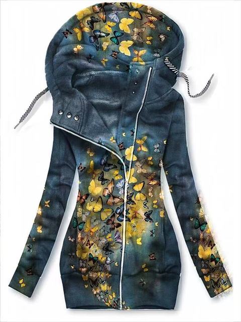 Naisten Perhonen Art Vest Sweatshirt - Image 6