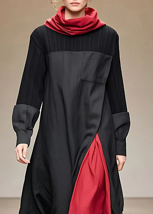 Naisten Pitkä Mekko Turtleneck Muotoilu - Image 3