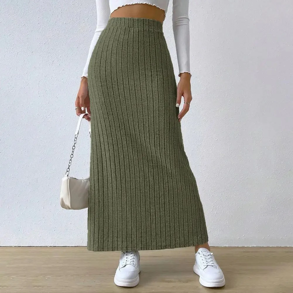 Naisten Ribbed Knit Maxi hame - Image 12