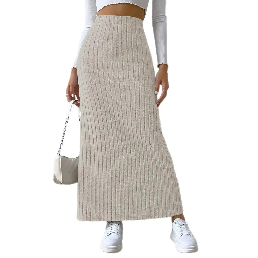 Naisten Ribbed Knit Maxi hame - Image 2