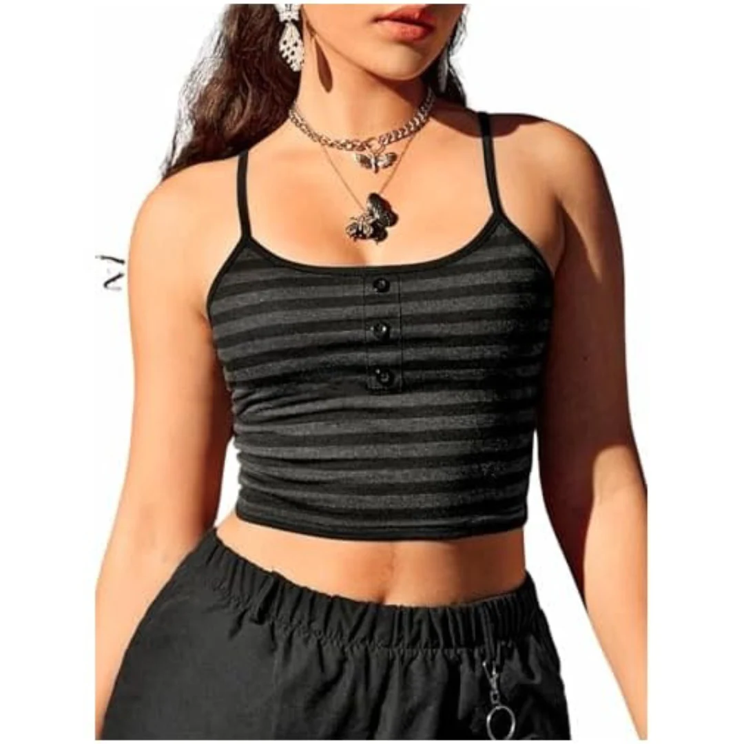 Naisten spagettihihainen crop top - Image 5