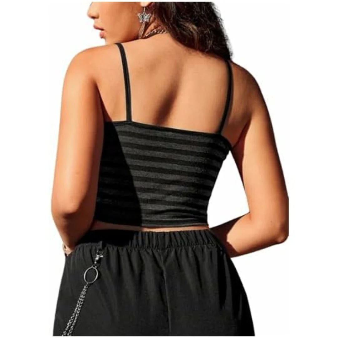Naisten spagettihihainen crop top - Image 6