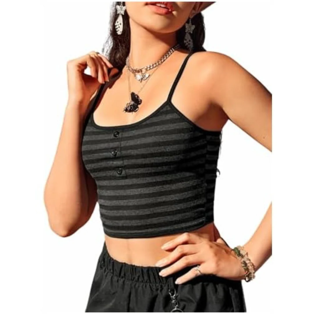 Naisten spagettihihainen crop top - Image 7