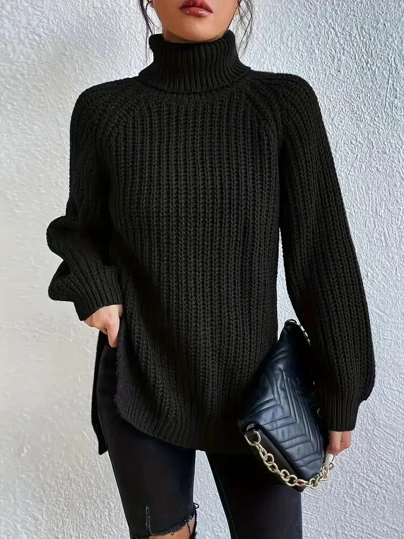 Naisten Turtleneck Neule Premium Puuvillasta - Image 3