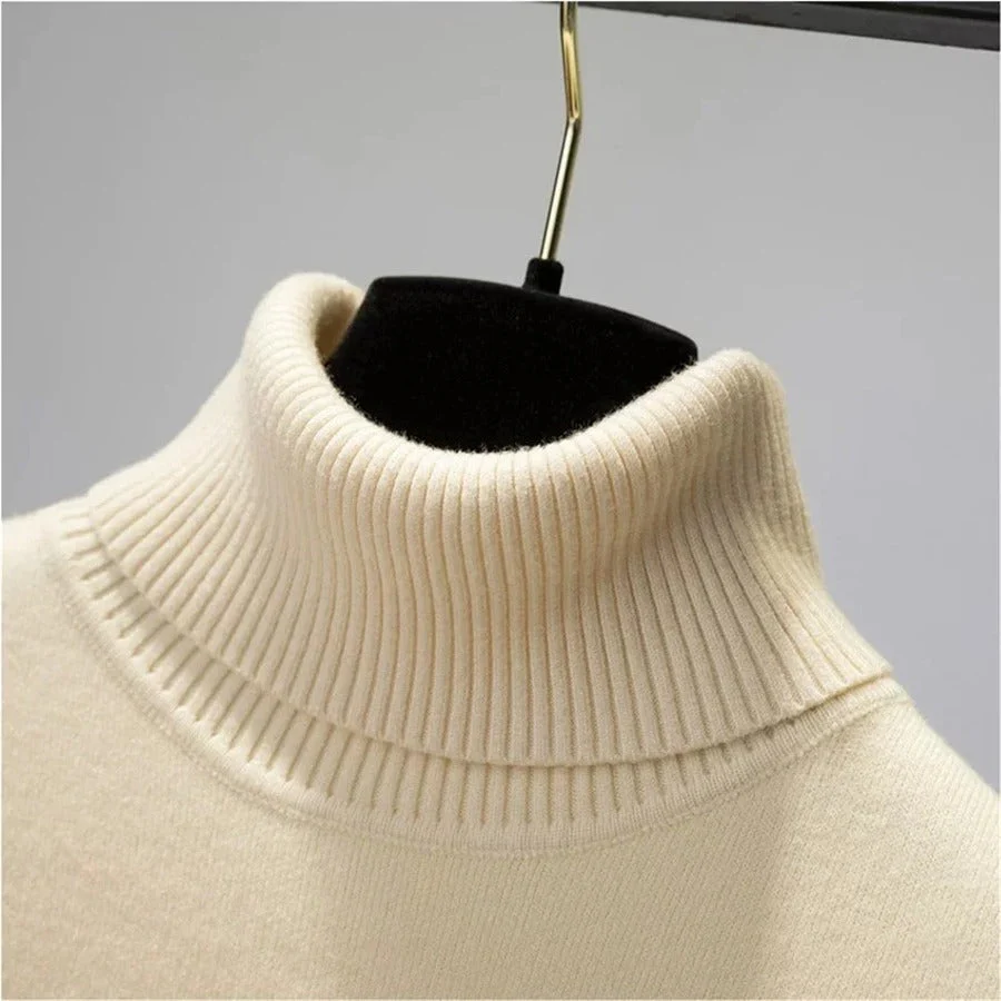 Naisten turtleneck samettivuorattu Villajäljitelmäpaita - Image 14