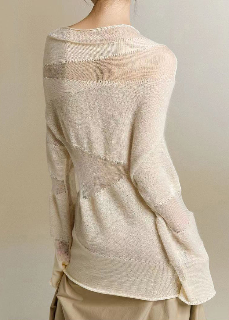 Naisten Turtleneck Toppi Beige - Image 5
