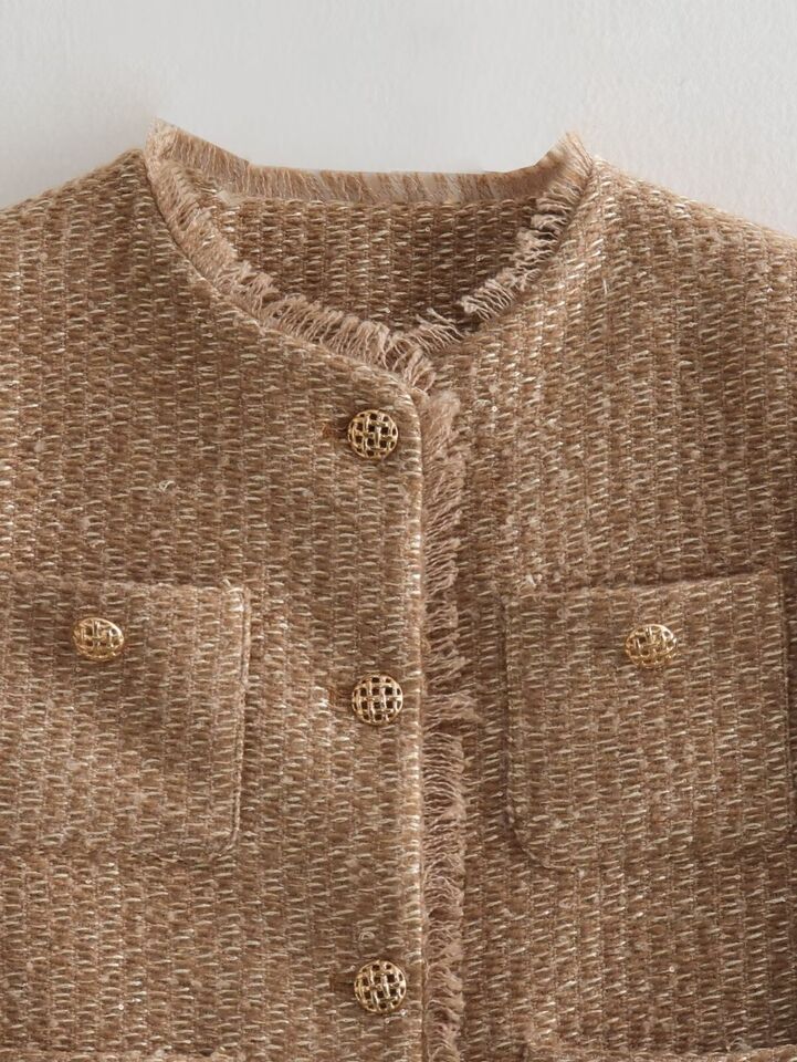 Naisten tweed-toppatakki - Image 3