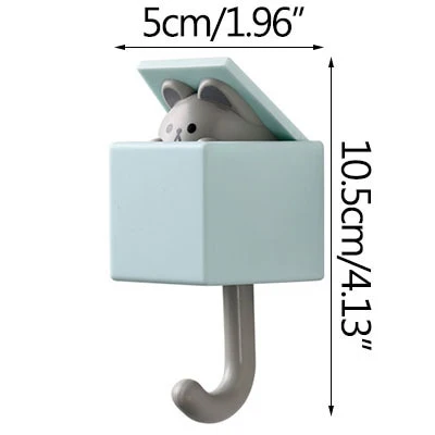 Peeking Cat seinälle roikkuu koukku - Image 16