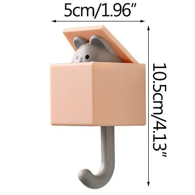 Peeking Cat seinälle roikkuu koukku - Image 17
