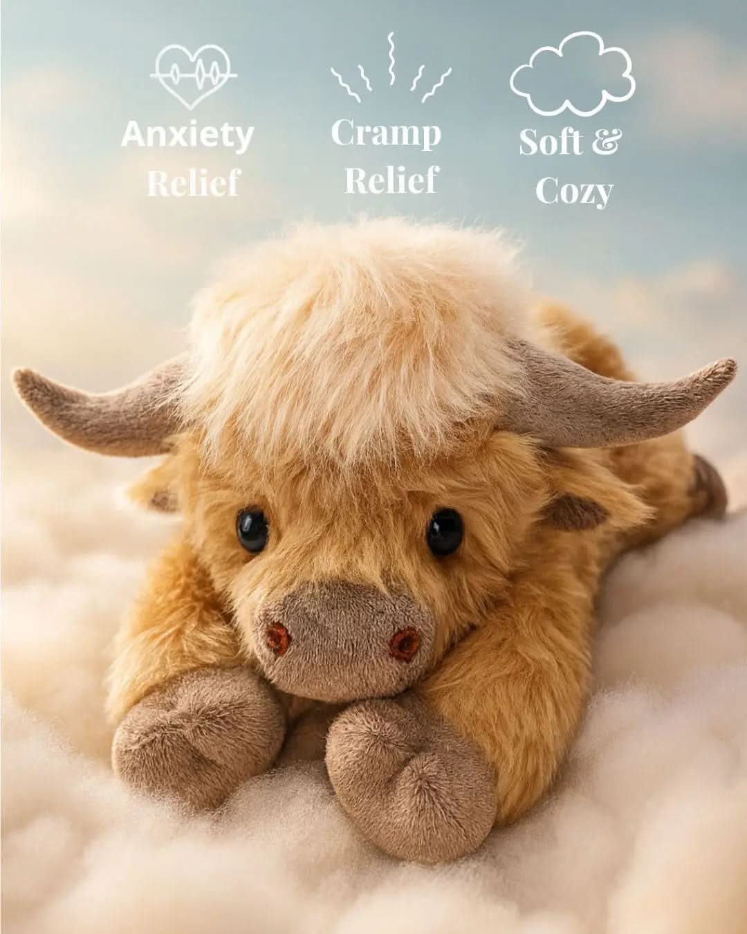 Pehmolelu Highland Cattle Realistinen Design - Image 3