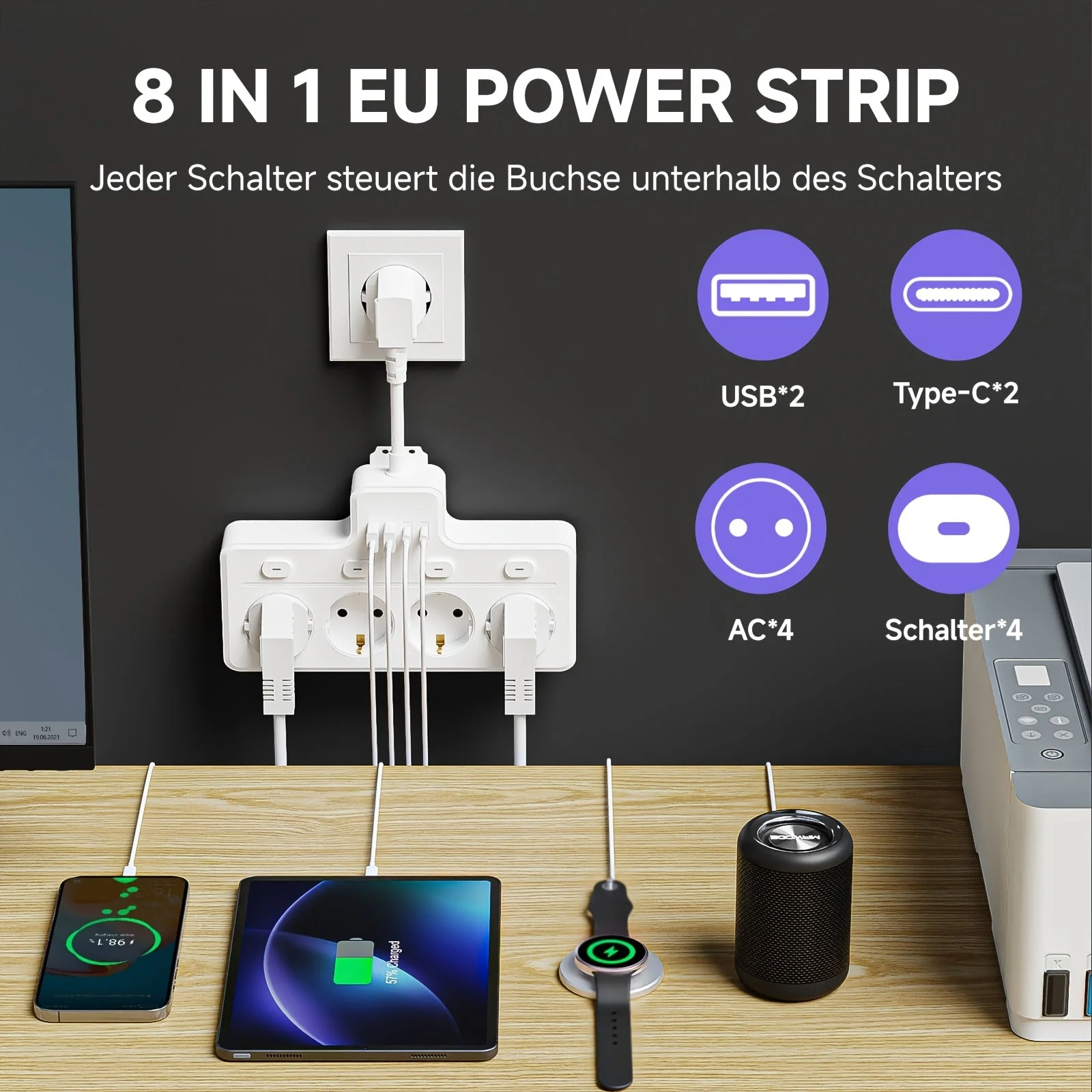 PowerHub 7-in-1 EU Virtapistoke Monitoimilaite - Image 3