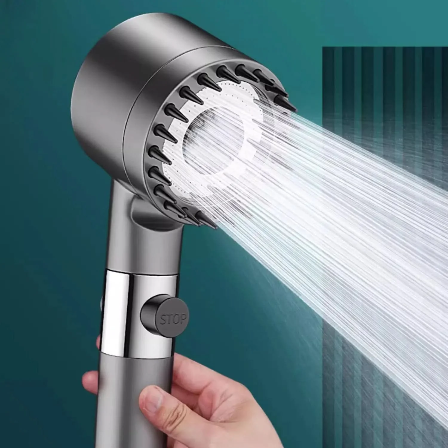 PowerStream Suihkupää Hierontatoiminnolla ja Vesisuodattimella - Image 2