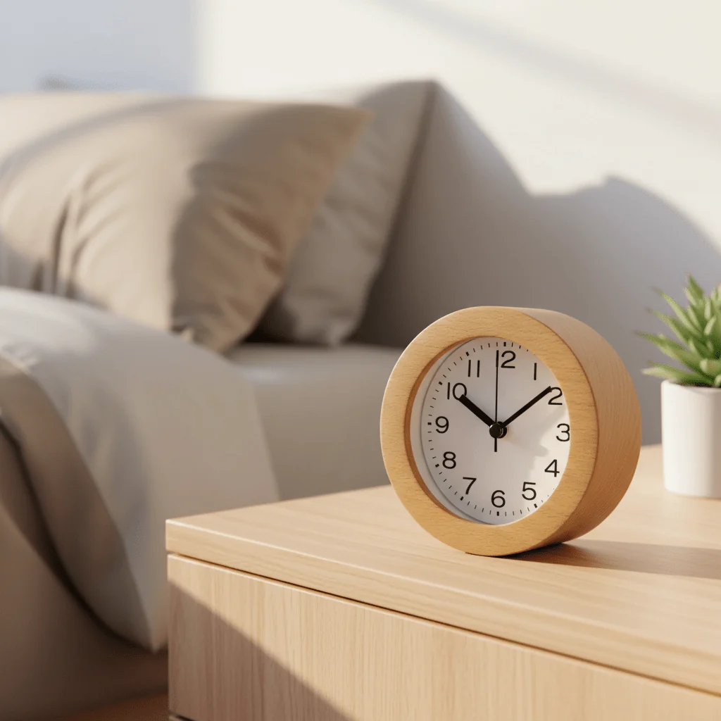 Puinen Herätyskello Minimalistisella Muotoilulla