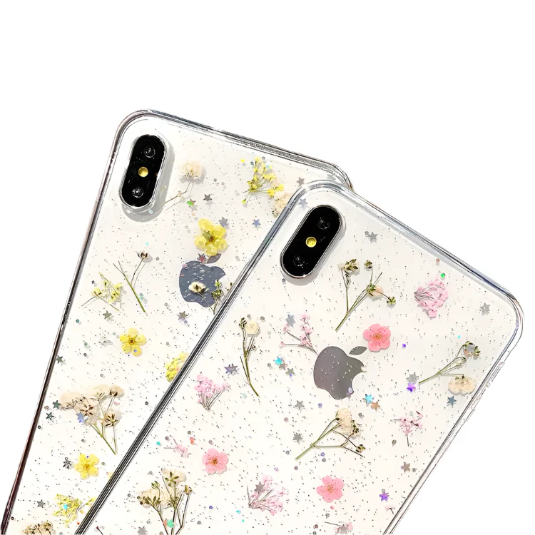 Puristetut kukat läpinäkyvä iPhone Case