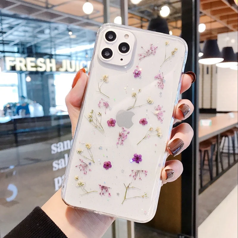 Puristetut kukat läpinäkyvä iPhone Case - Image 10